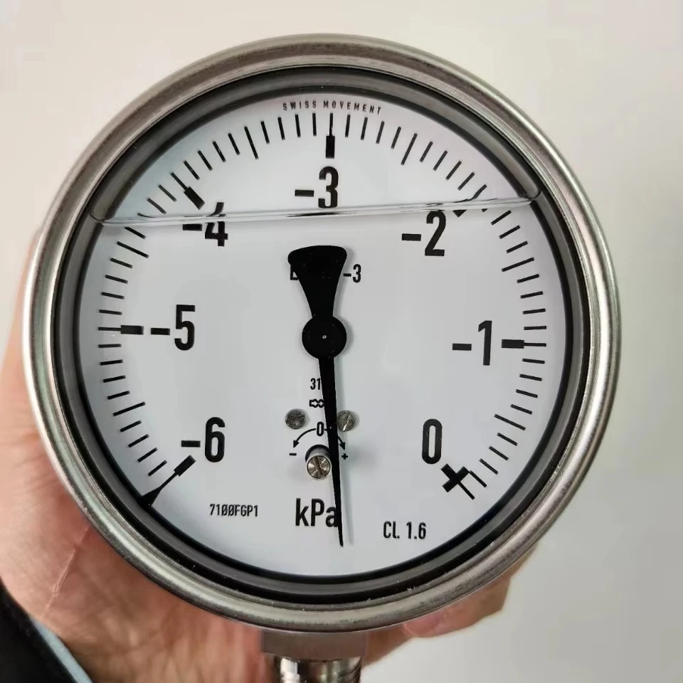 All Stainless Steel Diaphragm Pressure Gauge 0-60 Kpa for Model 632.50.100 633.50.100 Industrial Process Instruments