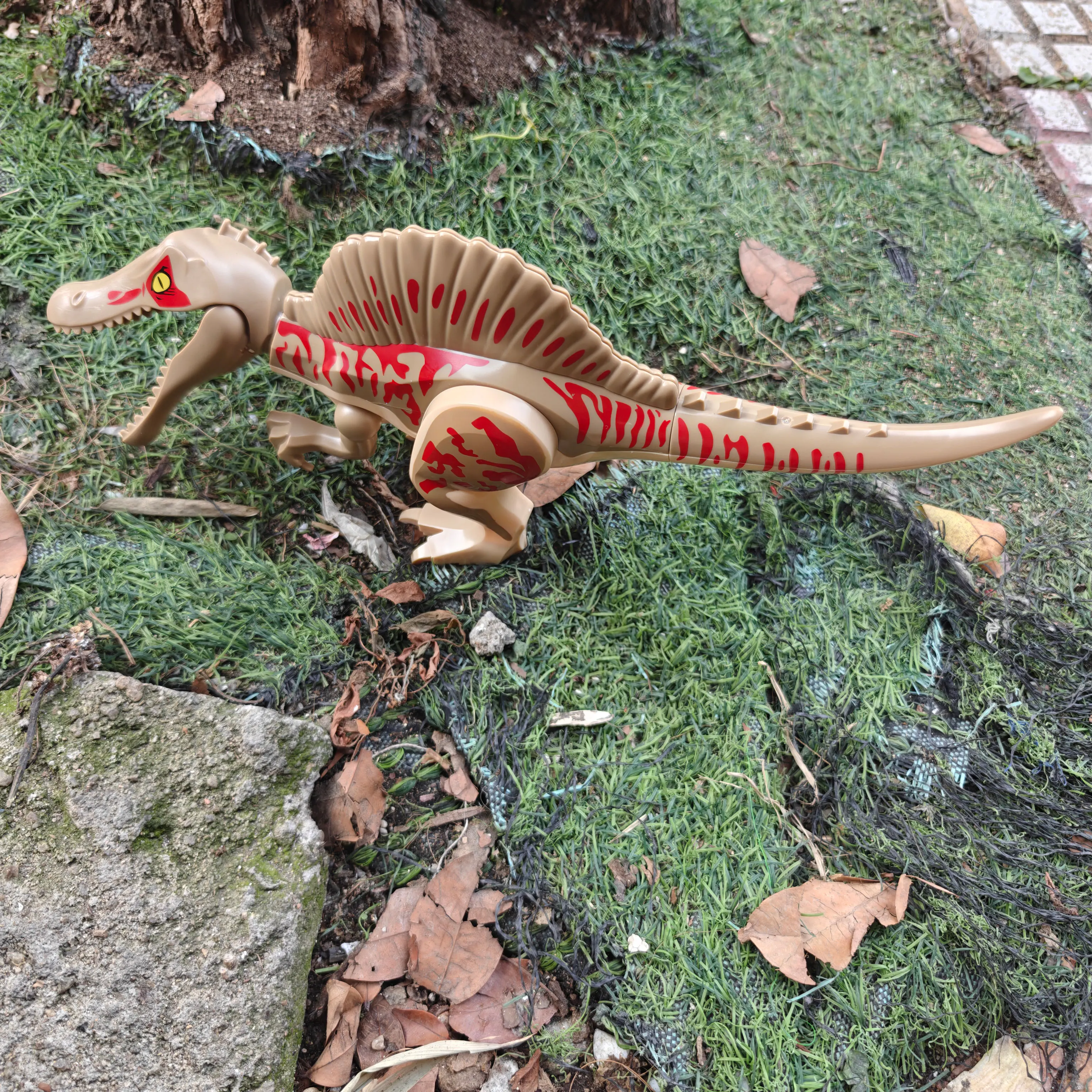 Dinosaurio Jurásico chino DIY Spinosaurus Quetzalcoatlus Air Mission bloque de construcción juguete educativo para niños regalos