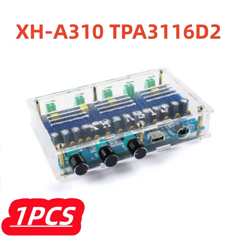1Pcs/lot New XH-A310 TPA3116D2 50Wx2+100Wx2 Digital Power Amplifier Board 4 Channels Stereo Dual Bass Subwoofer AMP home Theater