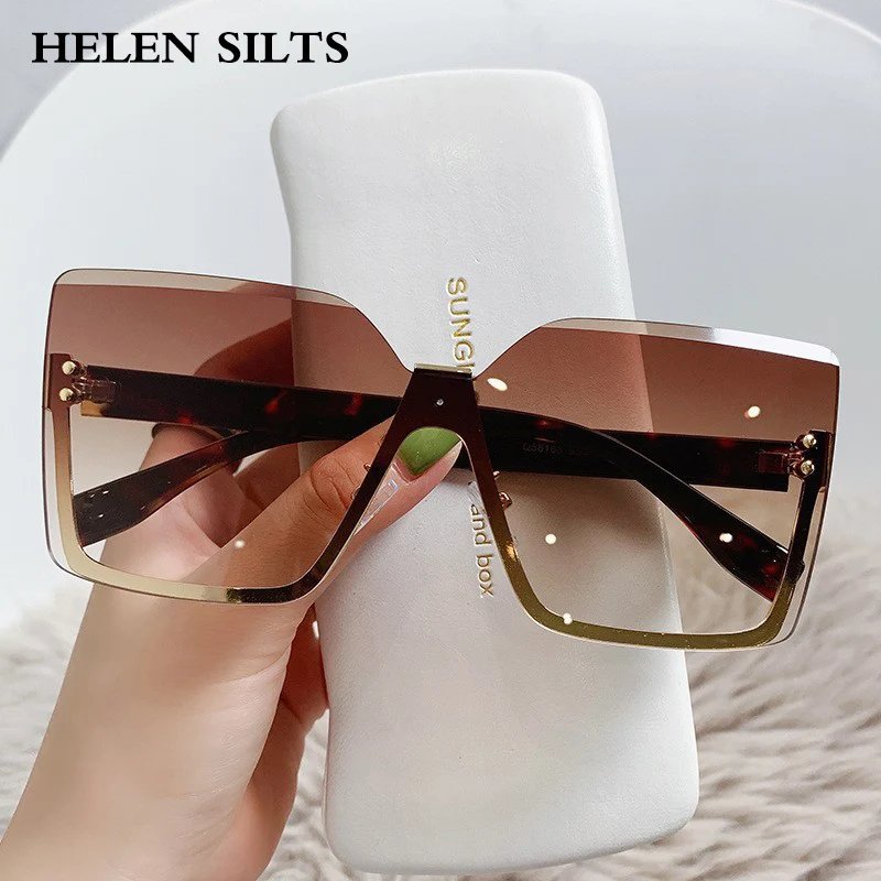 

Luxury Brand Designer Rimless Square Sunglasses Women Popular Vintage Sun Glasses Men Punk Outdoor Driving EyewearUV400