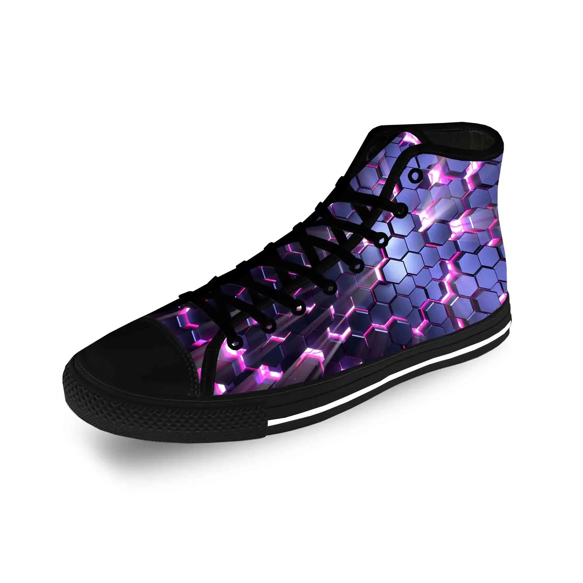 Three-Dimensional Graphic Lightweight Cloth 3D Print Fashion High Top Canvas Shoes Men Women Teenager Casual Breathable Sneakers