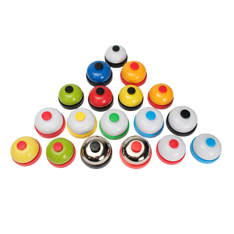 Baby Metal Ring Bell Sound Toy for Infant Auditory Stimulus Colorful Desk Bell Game Call Bell Pet Summon Ring Children Aids