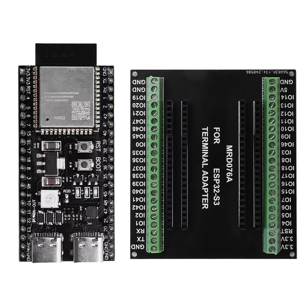 

GPIO IoT Development Board Expansion Board ESP32-S3 44Pin for N8R2 N16R8 ESP32-S3 WiFi Bluetooth-compatible 5.0 Module