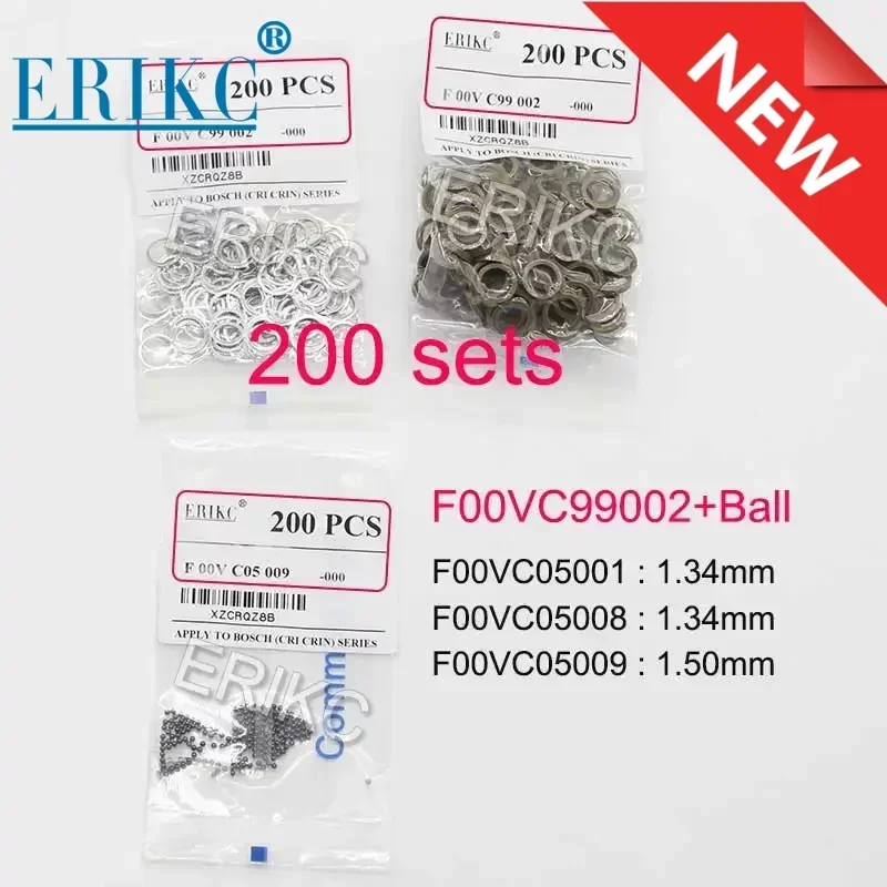 

Sealing Rings F00VC99002 Diesel Injector Valve Repair Kits Steel Ball F00VC05001 1.34mm F00VC05008 F00VC05009 1.5mm for Bosch