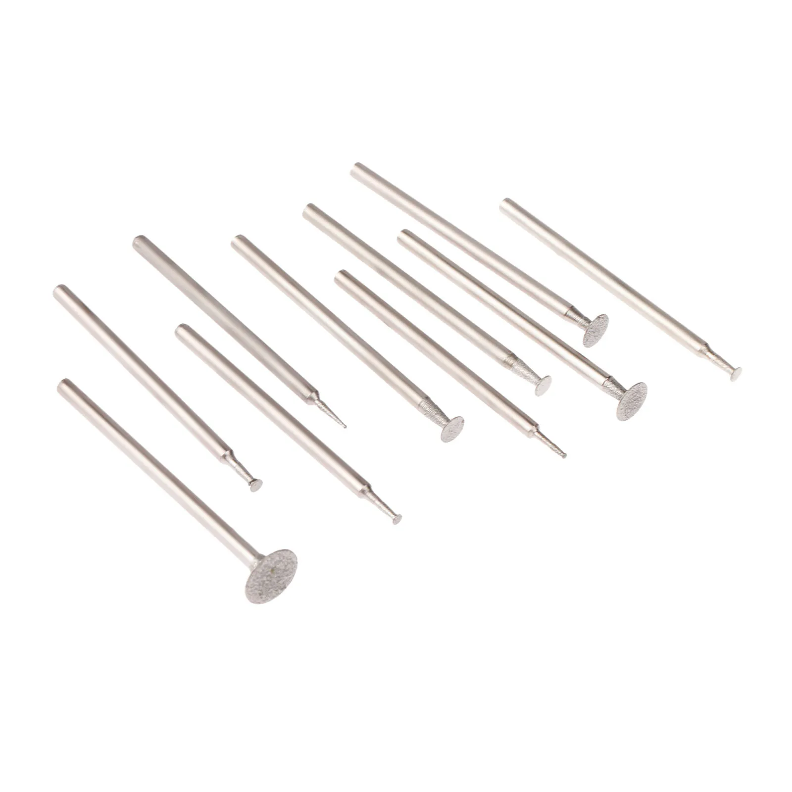 10Pcs 2.35mm Shank Diamond MOUNTED Pointหัวหินหยกแกะสลักขัดเครื่องมือแกะสลักDremelอุปกรณ์เสริม