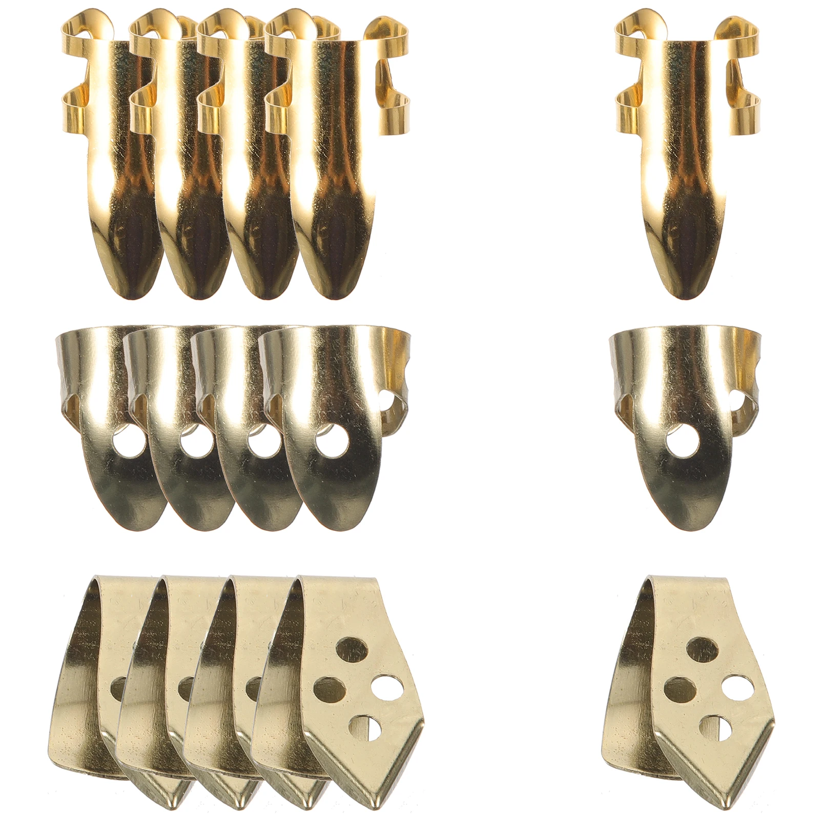 

20Pcs Golden Guitar Finger Picks Metal Thumb Index Picks for Banjo Mandolin Durable Fit Adult Fingers Electric Classical