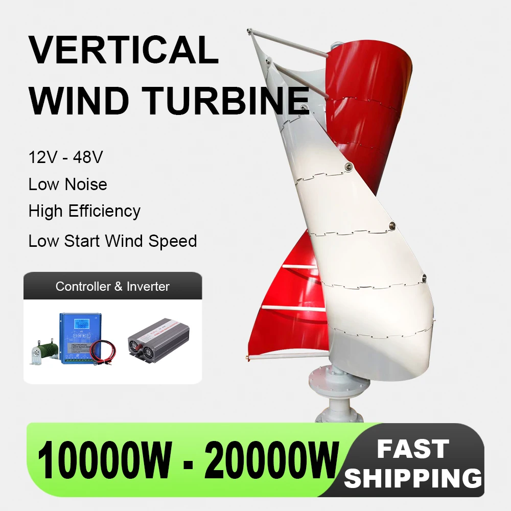 

18KW 15KW 10KW 20KW High Efficiency Wind Power Supply Spiral Axis Wind Turbine Vertical Wind Generator with Hybrid Controller