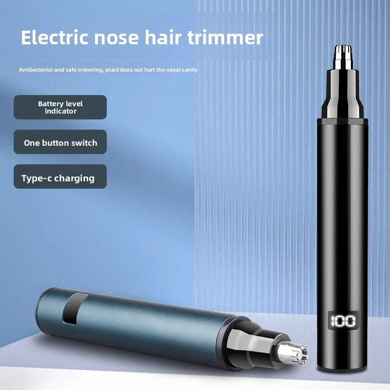 Mini Pocket Electric Nose Hair Clipper Waterproof Sharp Blade Multifunctional Ear Eyebrow Nasal Hair Trimming Tool