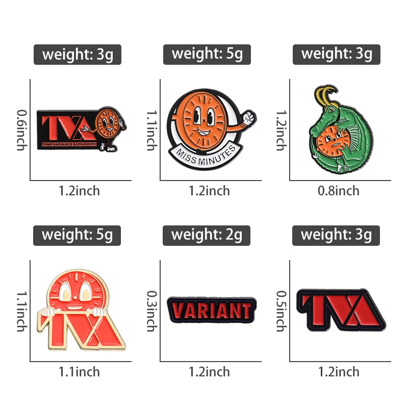 Time Alarm Clock Enamel Pins Miss Science Fiction Comics Variant Film Limited Series Brooches Lapel Badges Jewelry Fans Gift