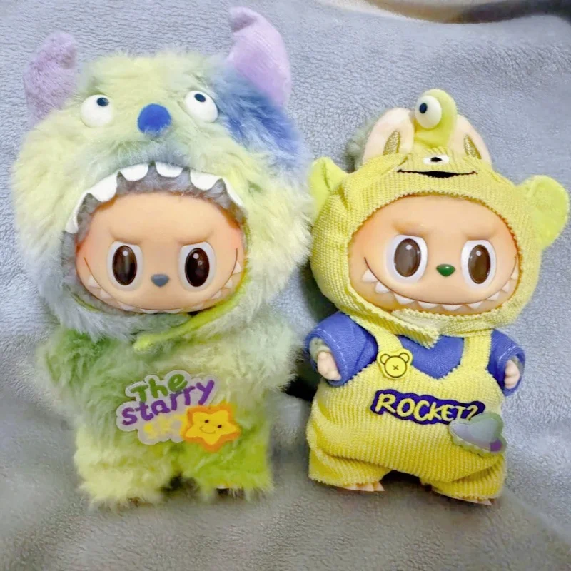 Nueva ropa Labubu de 17cm, Sullivan Alien solo para V1 V2 Labubu, accesorios para muñecas, solo ropa, regalos Diy