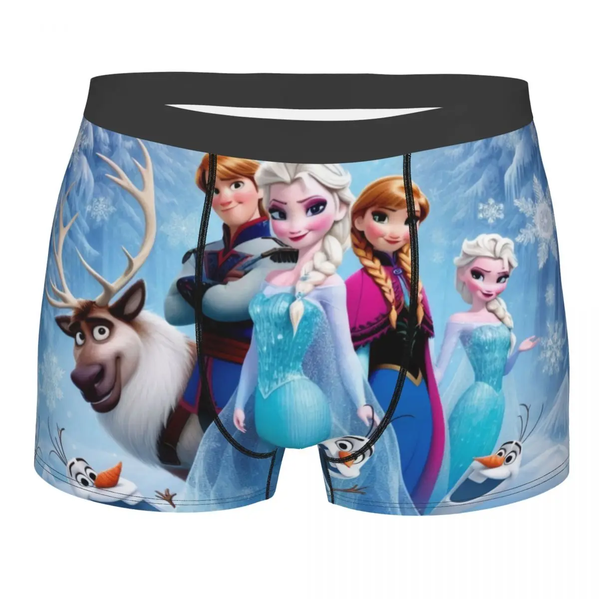 

Frozen Princess Elsa Anna Underwear Men Sexy Print Custom Boxer Shorts Panties
