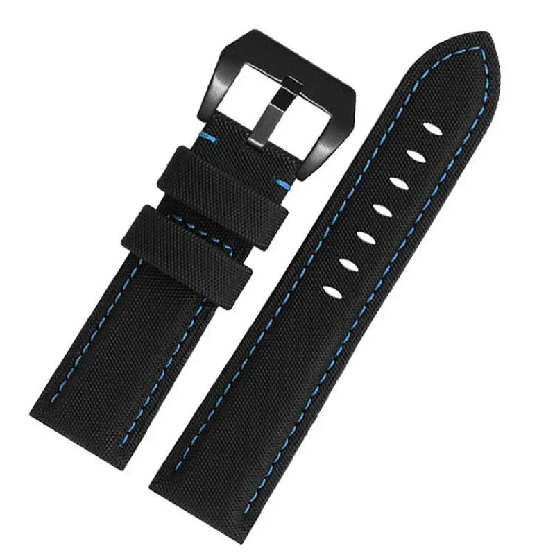 Nylon Watch Accessories Strap For Panerai PAM441/01661 wristband Leather Sport Blue Black Watchband Bracelet 22mm 24mm 26mm