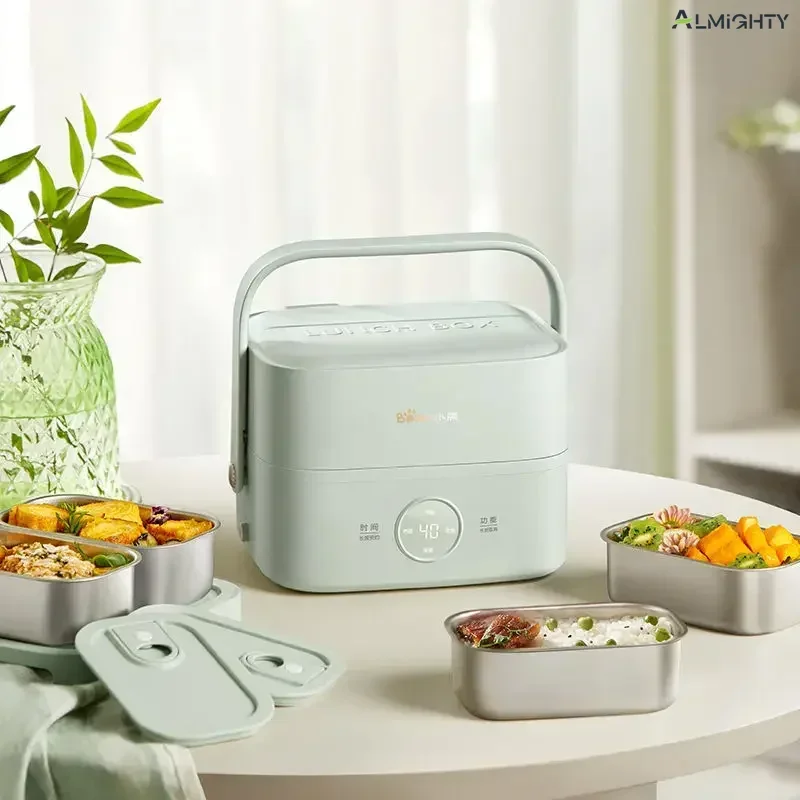 Office electric lunch box: Steam & cook. Smart touch control. Self-heating & heat preservation.