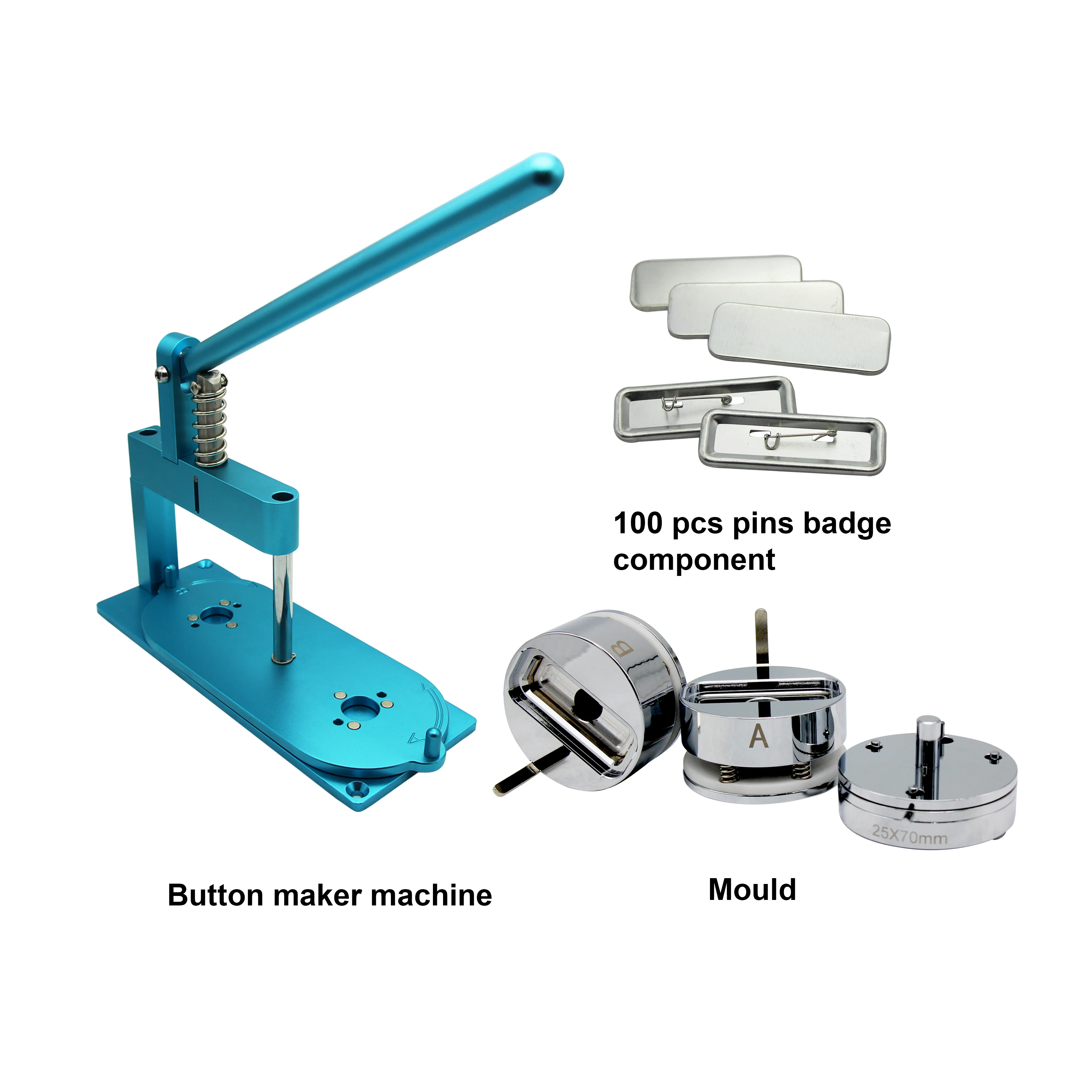 

25x70mm High Quality Available Rectangle Pin Button Badge Making Kit