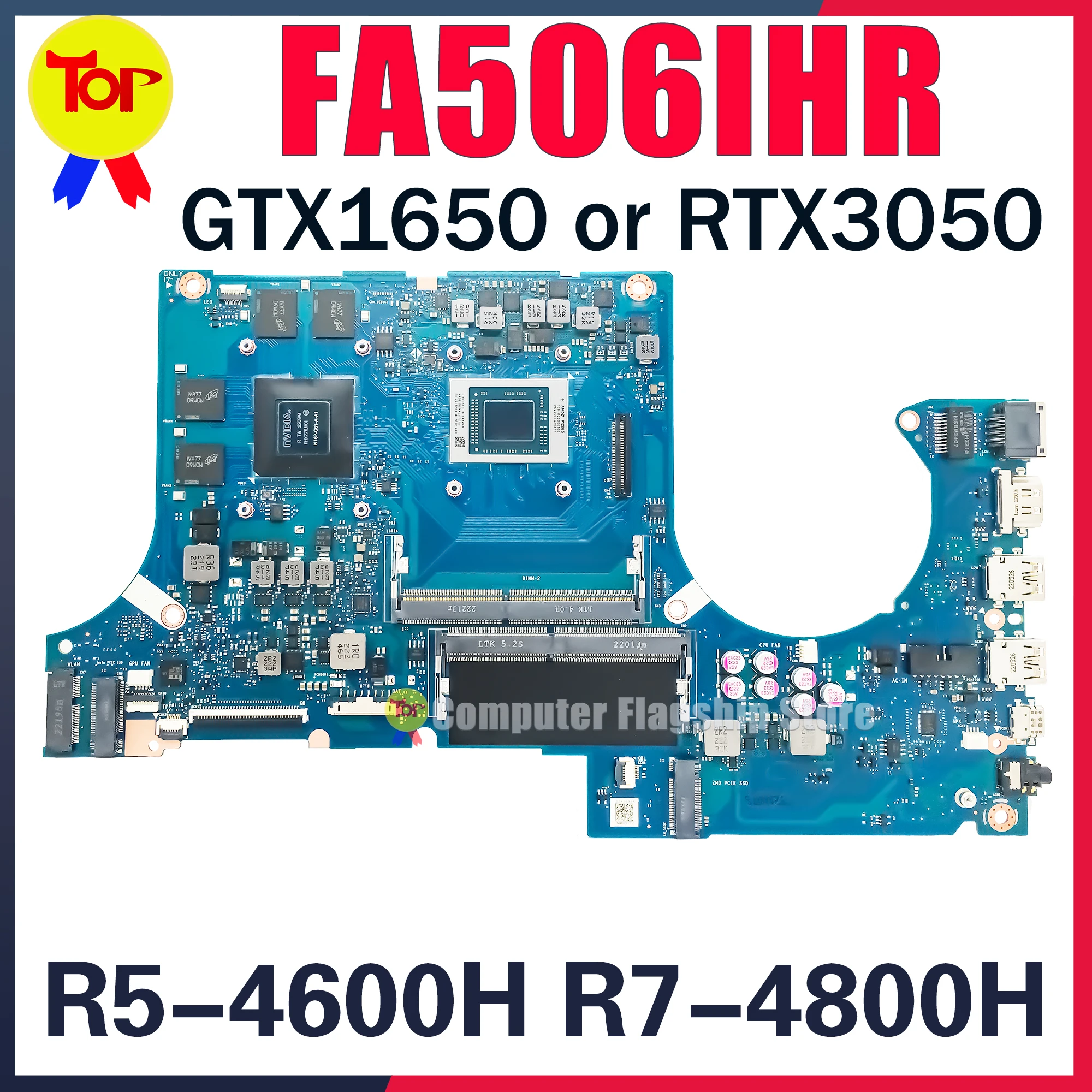 

FA506IHR Laptop Motherboard For ASUS FA506IH FA506I FA506IC FA706IHR FA706IC FA506ICB R5-4600H R7-4800H RTX3050 Mainboard