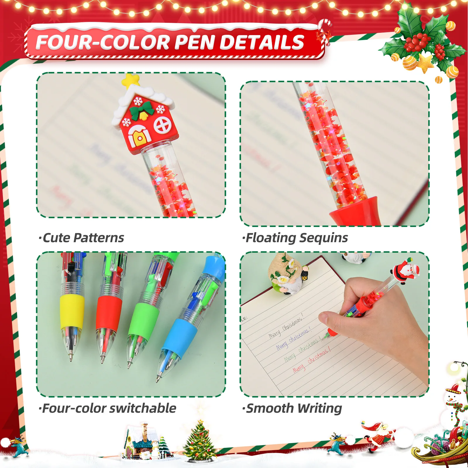 50 unids/lote Navidad creativo - Stationery Office reseña y precio