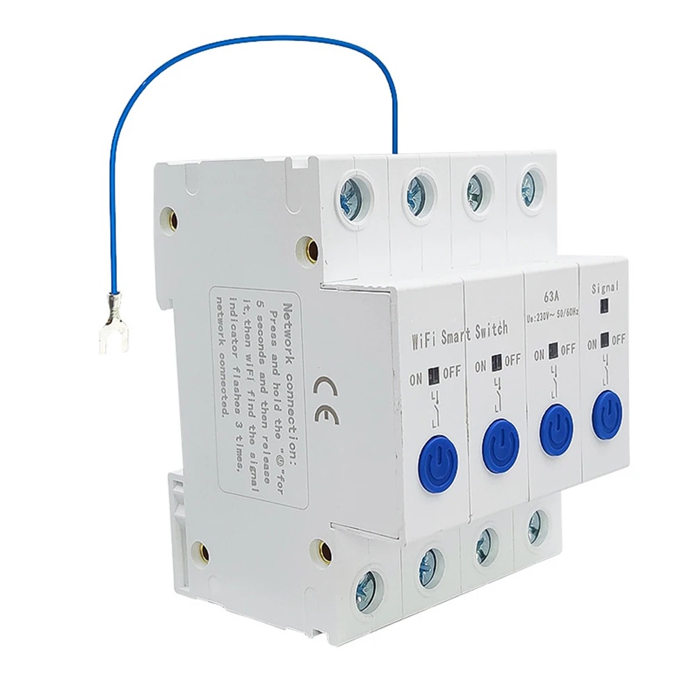 for Smart WiFi Switch for Ewelink App 4 Channel DIN Rail Breaker with Multi User Control No Electric Meter Capability