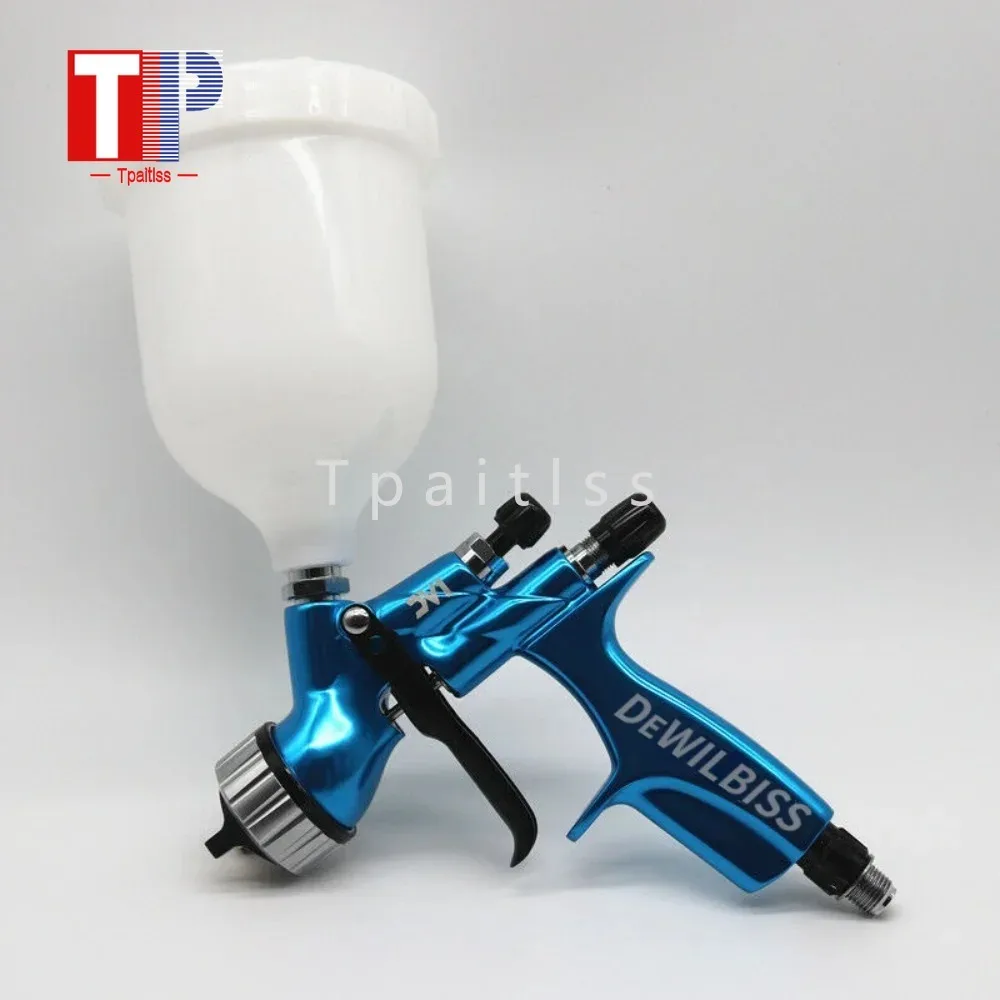 Tpaitlss Blue Spray Gun LITE 1.3mm Nozzle 600ml cup LVMP Car Pain Tool for Varnish and primer