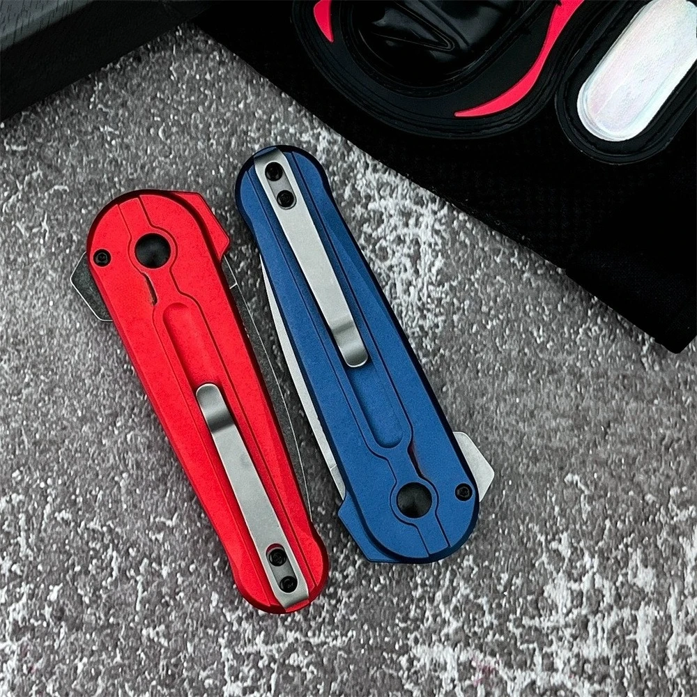 2025 نمط جديد للدفاع عن النفس سليم جيب سكين للفرد D2 شفرة مقبض ألمونيوم في الهواء الطلق التخييم Hinking الصيد أدوات الصيد