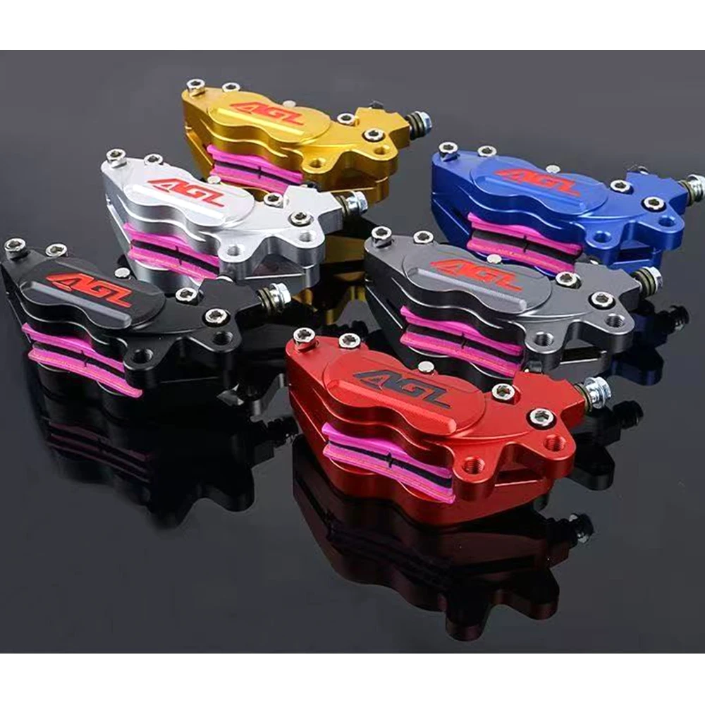 

AGL 40mm Mounting Motorcycle Disc Brake Calipe 4Piston Universal For Honda Kawasaki Suzuki Yamaha BWS RSZ NIU Scooter Dirt Bike