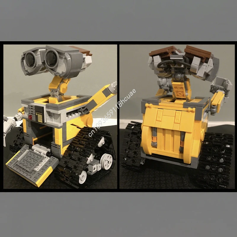 ตัวต่อ MOC WALL-E รุ่นปรับปรุง 704 ชิ้น ของขวัญคริสต์มาส ของตกแต่งบ้าน DIY เหมาะสำหรับตกแต่งภายในโชว์รูม