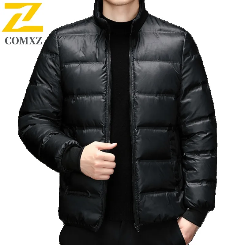 COMXZ 2025 Mens Womens softshell Puffer Jacket Winter Warm Trendy Coat leisure outdoor sports lightweight business windbreaker