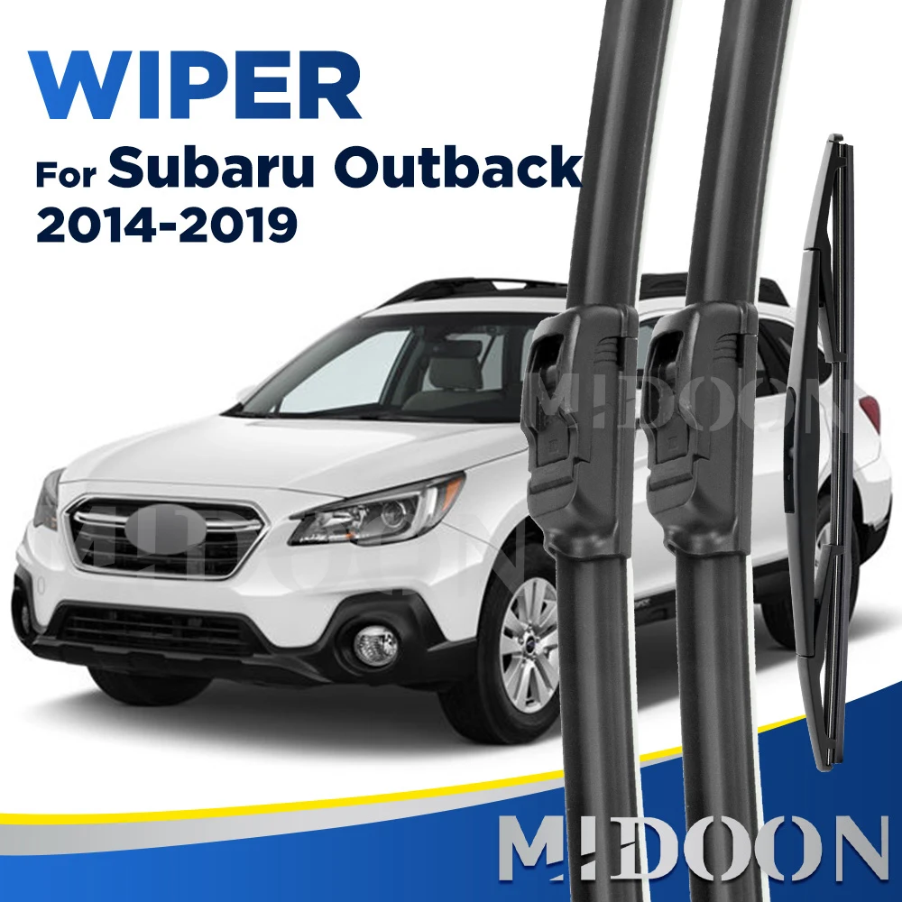 MIDOON Wiper For Subaru Outback MK5 2014-2019 2015 2016 2017 Wiper Front & Rear Wiper Blades Windscreen Brushes 26