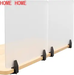 HOMEHOME 2pcs  Dual Frosted Plexiglass 30 x 50CM Clamp-on Desk Privacy Panels, Acrylic Cubicle Desk Dividers,Pack of 2,