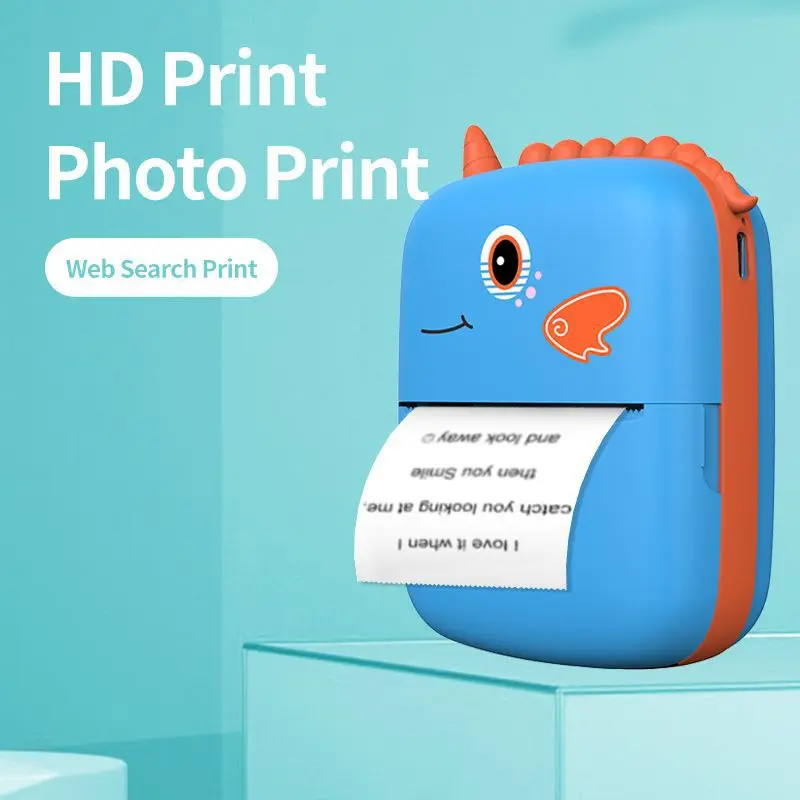 Draagbare Mini Thermische Printer Papier Foto HD Draadloze Bluetooth Printer Kinderen Student Foto's Label Memo Fout Probleem Printer