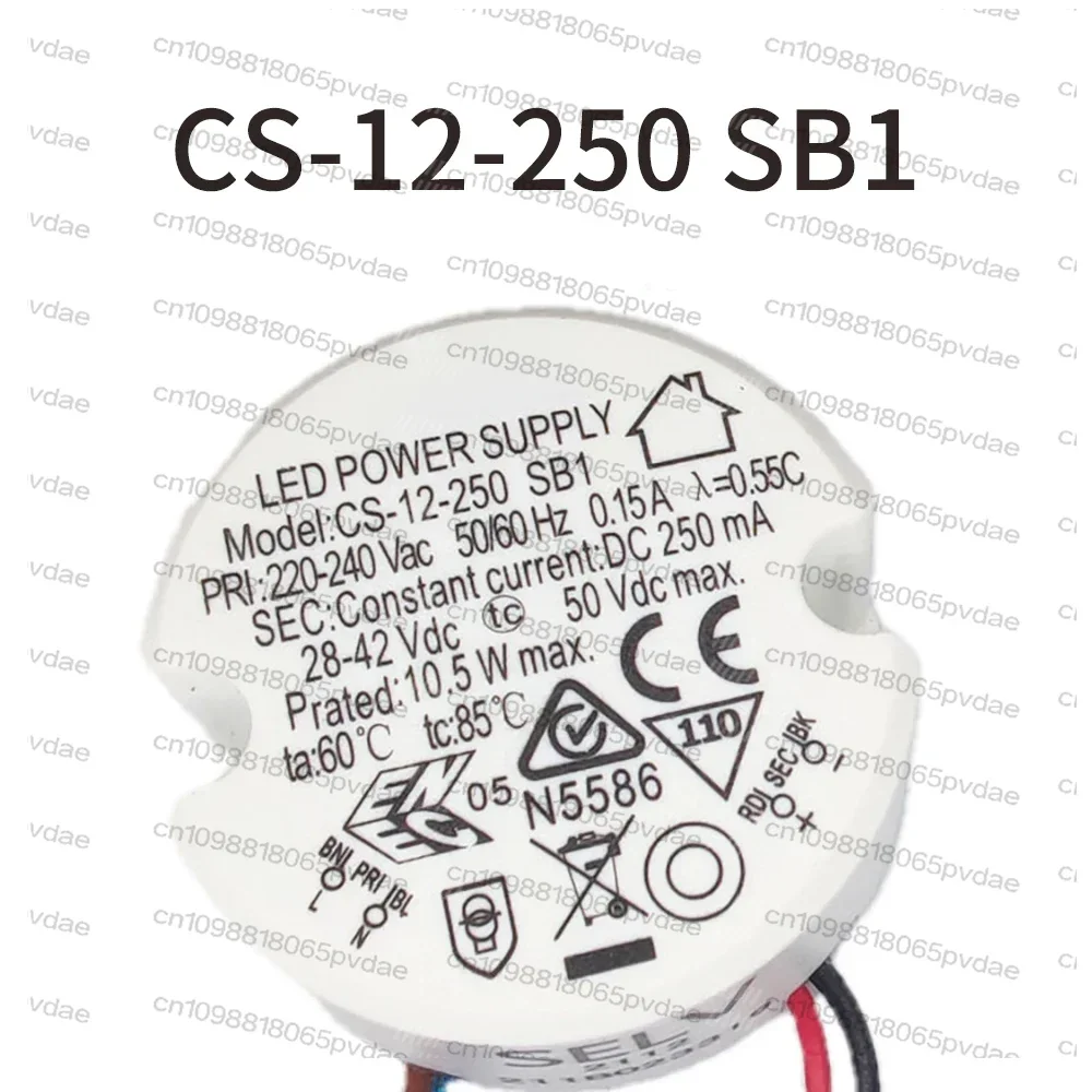 LED POWER SUPPLY CS-12-250SB1 DC250mA CS-12-300SB1 DC300mA PRI:220-240Vac 28-42Vdc CS-12-250 CS-12-300