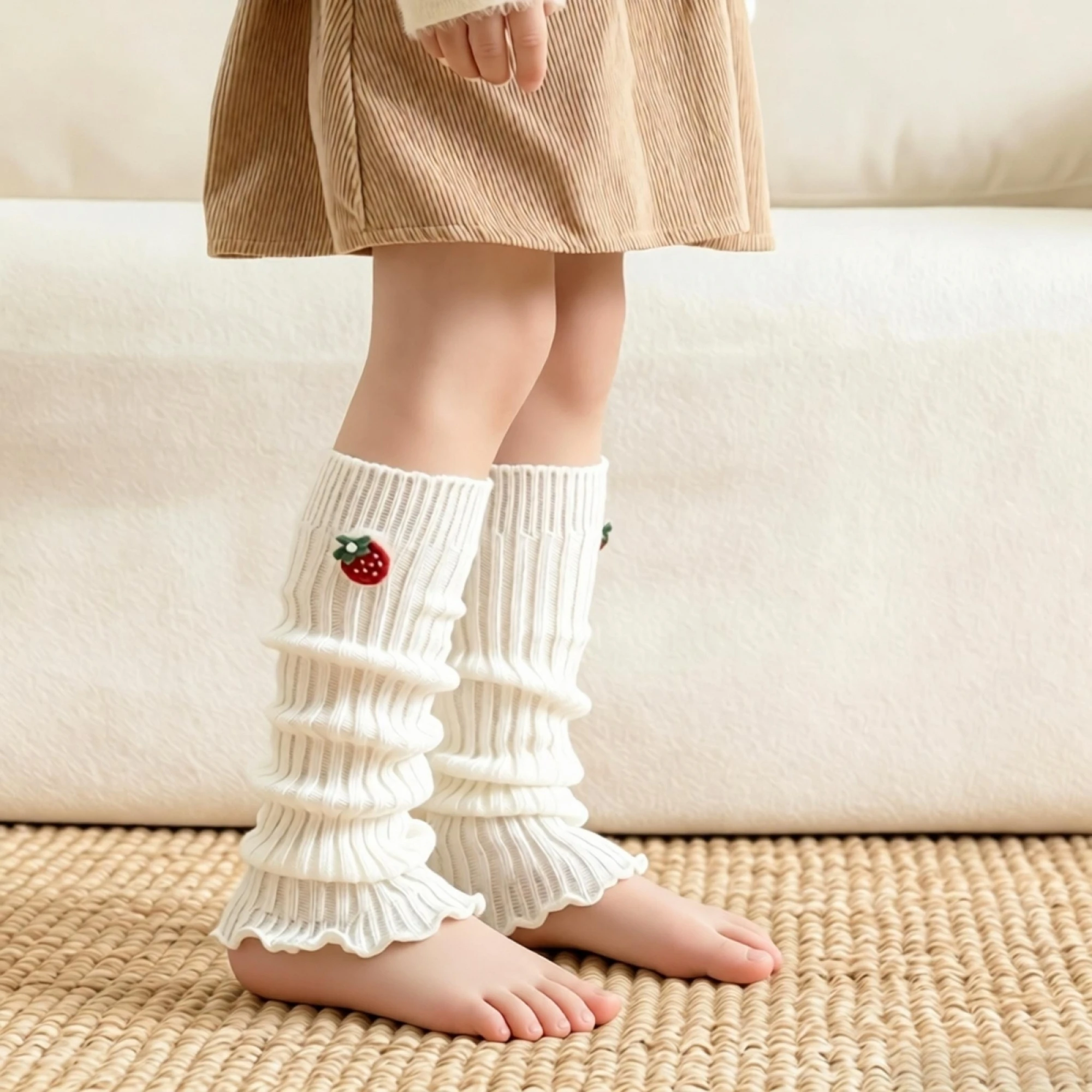 Leg Warmer Warmer-Cute-Strawberry Cute-Strawberry-Calf Knit Girls Cover Boot Socks Socks Warmer Cute Top Rated