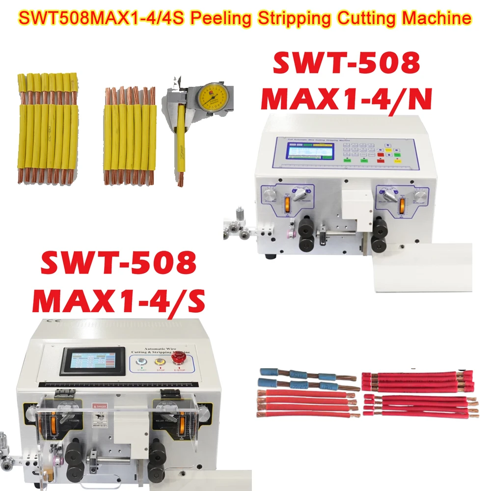 

Touch Screen Wire Stripper SWT-508 MAX1-4/4S Automatic Computer Wire Stripping Peeling Machine for 0.2 to 25mm2 Wire Cutting