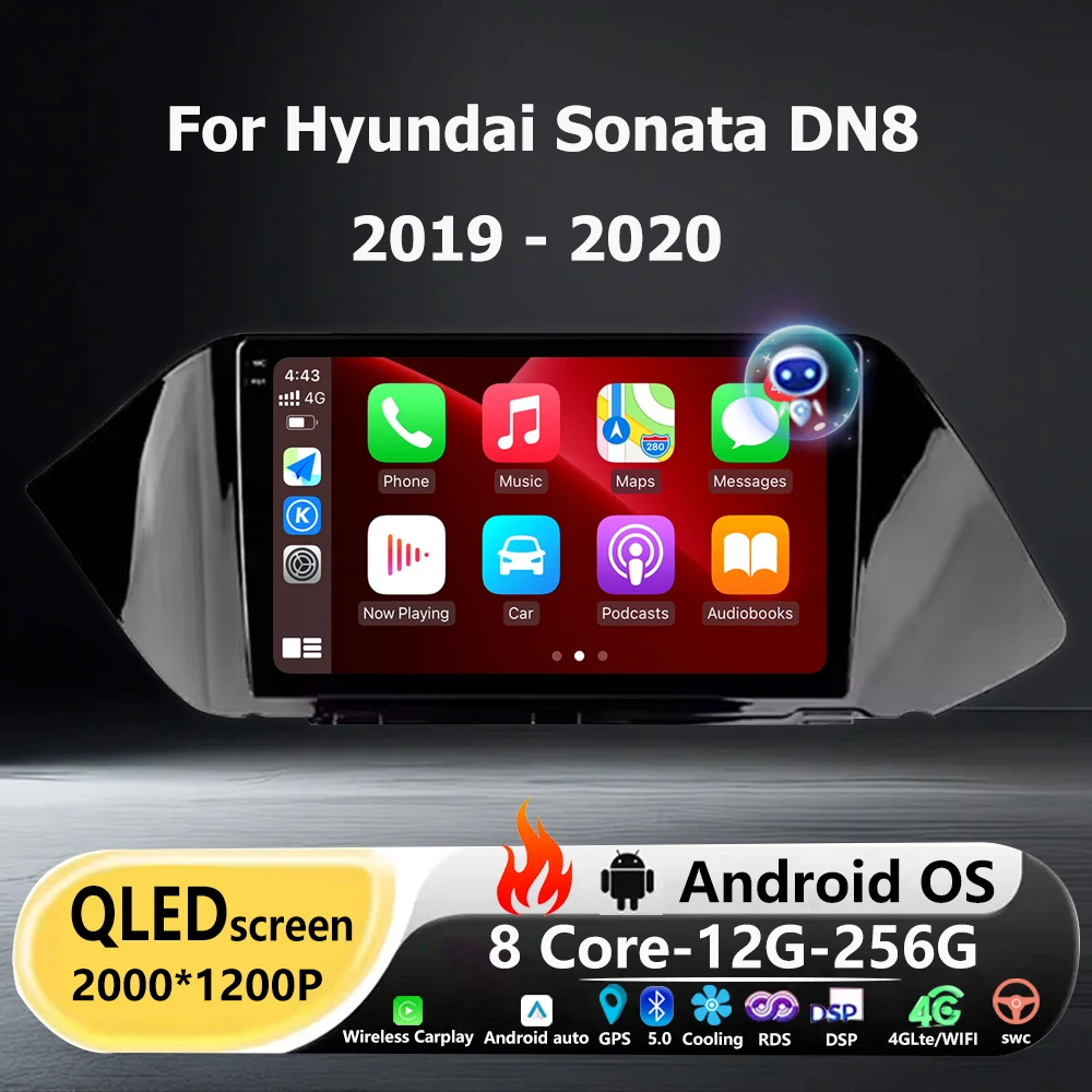 

Автомагнитола Android 16 с CarPlay для Hyundai Sonata DN8 2019-2020: Мультимедийный видеоплеер, GPS-навигация, стереосистема, Bluetooth