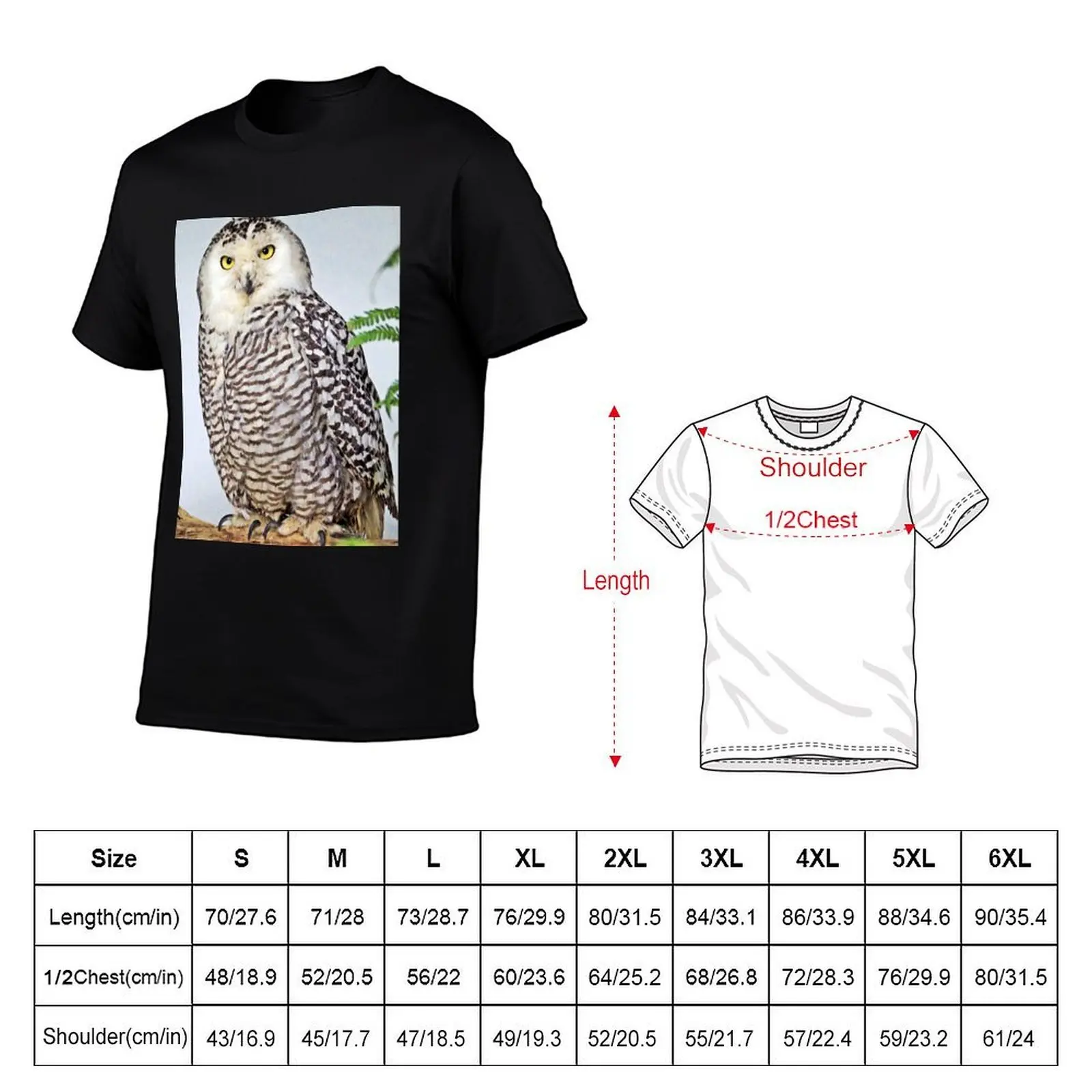 البومة الثلجية - Bubo scandiacus - The Wizard Owl تي شيرت رجل تي شيرت جرافيك تي شيرت مع مطبوعات تي شيرت