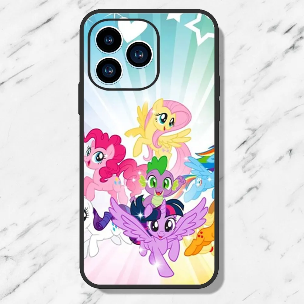 M-My L-Little P-Pony Phone Case For iPhone 11 12 13 14 15 Mini Pro Max Plus 8 xr xs Black Shell