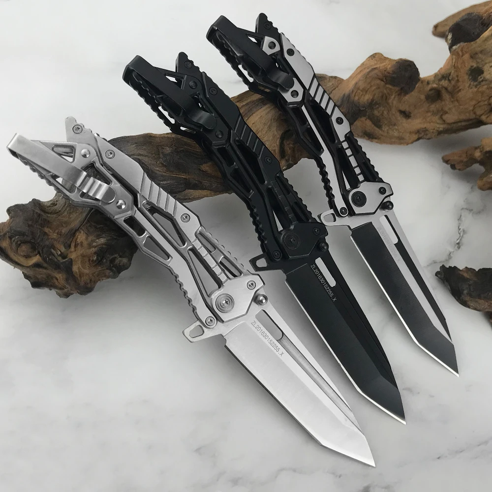 

Механические открытые карманные складные ножи для кемпинга и охоты EDC, портативный нож из нержавеющей стали 5CR13MOV, полевой спасательный нож для выживания