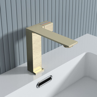 Basin Faucets Brushed Gold/Black/White/Silver Washbasin Sink Basin Copper Hot & Cold Water Mixing Taps Bathroom Accessories