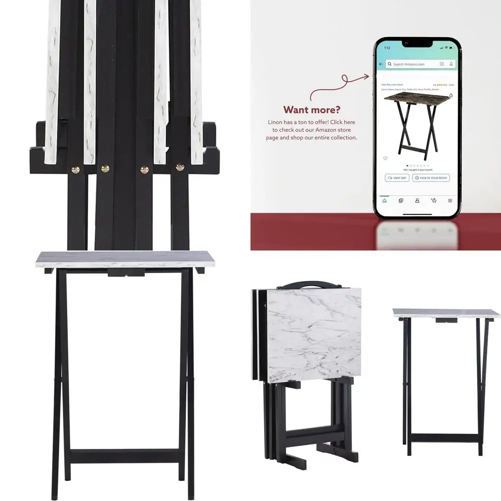 

White 15.75 Diameter x 18.9 Wide x 26.38 High Tray Table