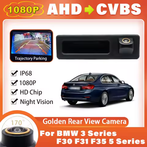 AHD 1080P Car Rear View Reverse Trunk Handle Camera For BMW 3 Series F30 F31 F35 5 Series F10 F11 X3 F25 X4 F26 X5 F15 X6 F16