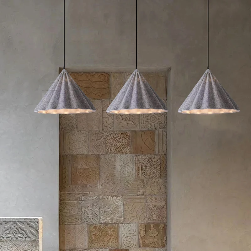 Modern Umbrella Felt Pendant Light Bedroom LED Hanging Lamp Nordic Design Simple Pendant Lamps Creative Art Home Decor Lighting image 3