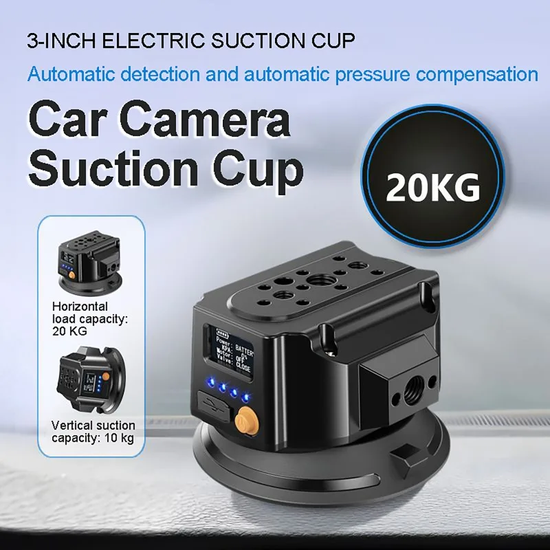 Ventosa elétrica para carro de 3 polegadas-6 polegadas, suporte para câmera de ação a vácuo, suporte interno e externo de ventosa fixa