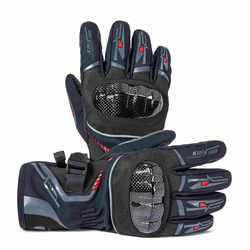 

2025 New Winter Thermal Waterproof Carbon Fiber Motorcycle Gloves Men Women Windproof Anti-Slip Long Riding Moto Gloves