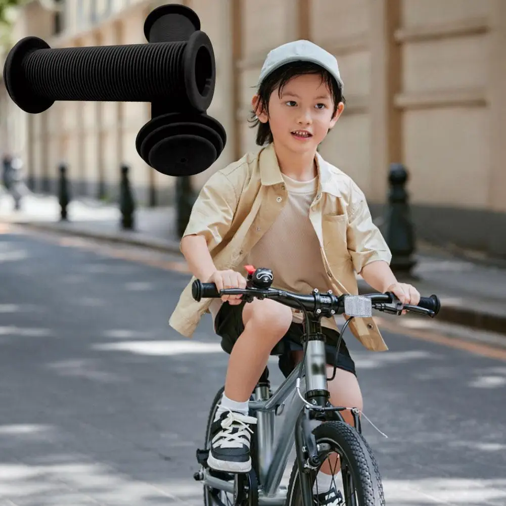 1Pair Colorful Children's Bicycle Handlebar Cover Soft Rubber Bicycle Handlebar Grips Comfortable For Scooter Tricycle Kids