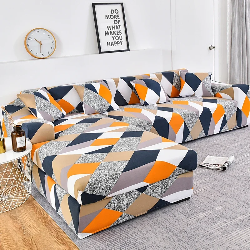 Corner Sofa Covers for Living Room Elastic Slipcovers Couch Cover Stretch Sofa Towel L Shape Chaise Longue