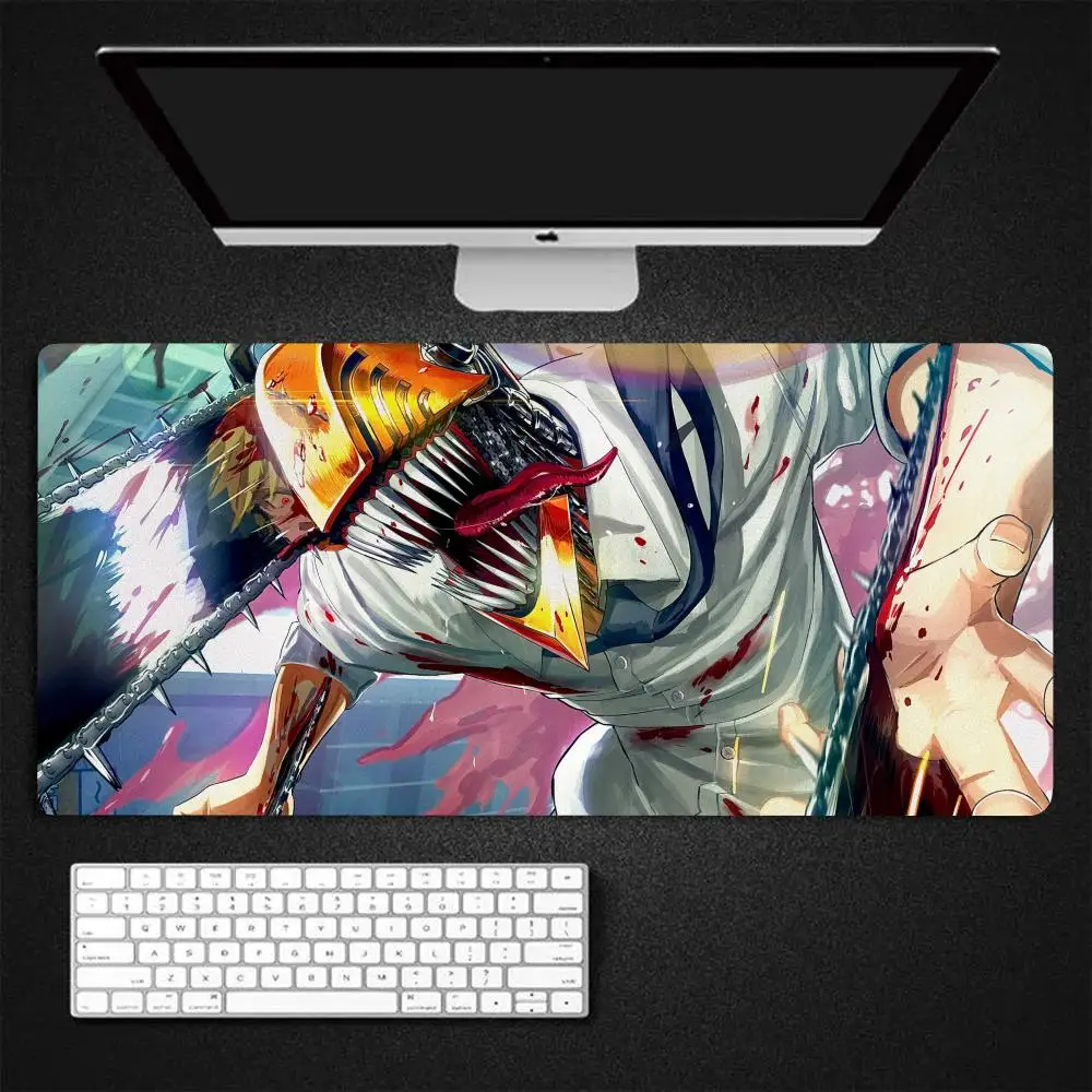 

Аниме бензопила человек коврик для мыши игровой коврик для мыши большой 900x400x2 мм коврик для мыши геймер Mause ковер ПК стол