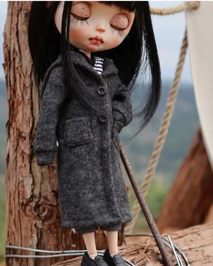 2024 Blythe clothes blythe doll outfit imitation cashmere coat 1/6 30cm BJD anime girl (Fit for Pullip,Ob22/24/26, Licca)