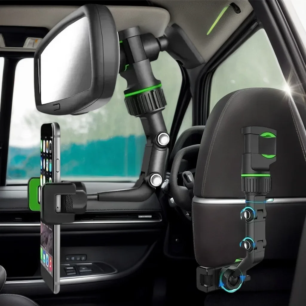 

360 ° Вращающееся автомобильное крепление для телефона — универсальный держатель зеркала заднего вида (многоугольная регулировка)