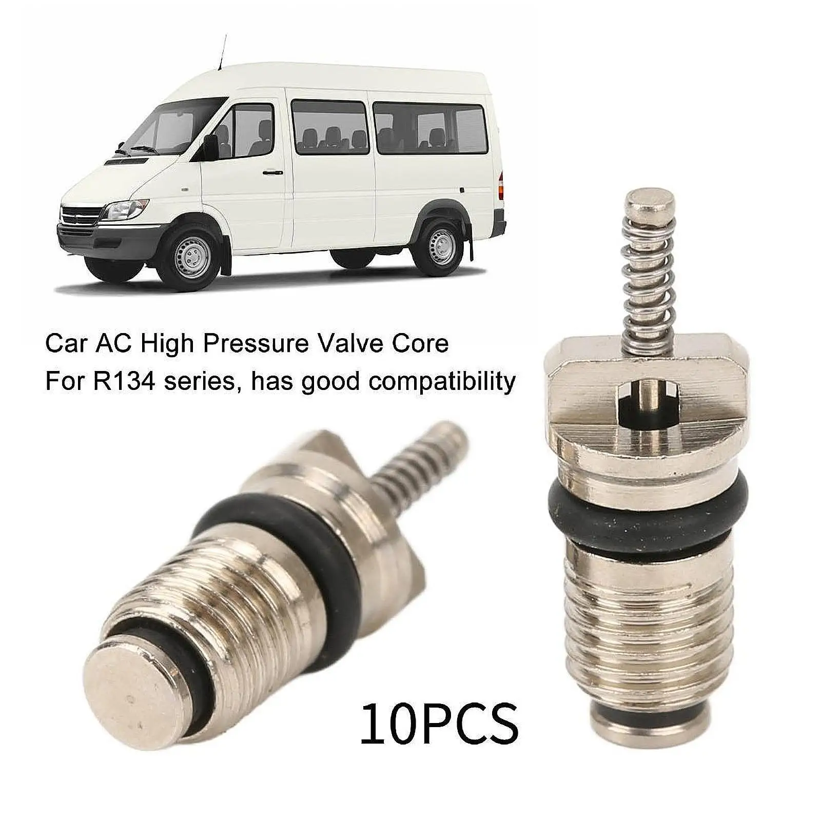 R134a Air Conditioner Valve Core Replacement 10 Pack Car AC Service Valve Kit for Auto HVAC System Maintenance