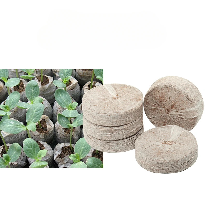 20pcs/Lot Garden Supplies Seedling Block Nursery Nutrient Soil Compressed Coconut Bran Magic Medium Peat Planters Accessories