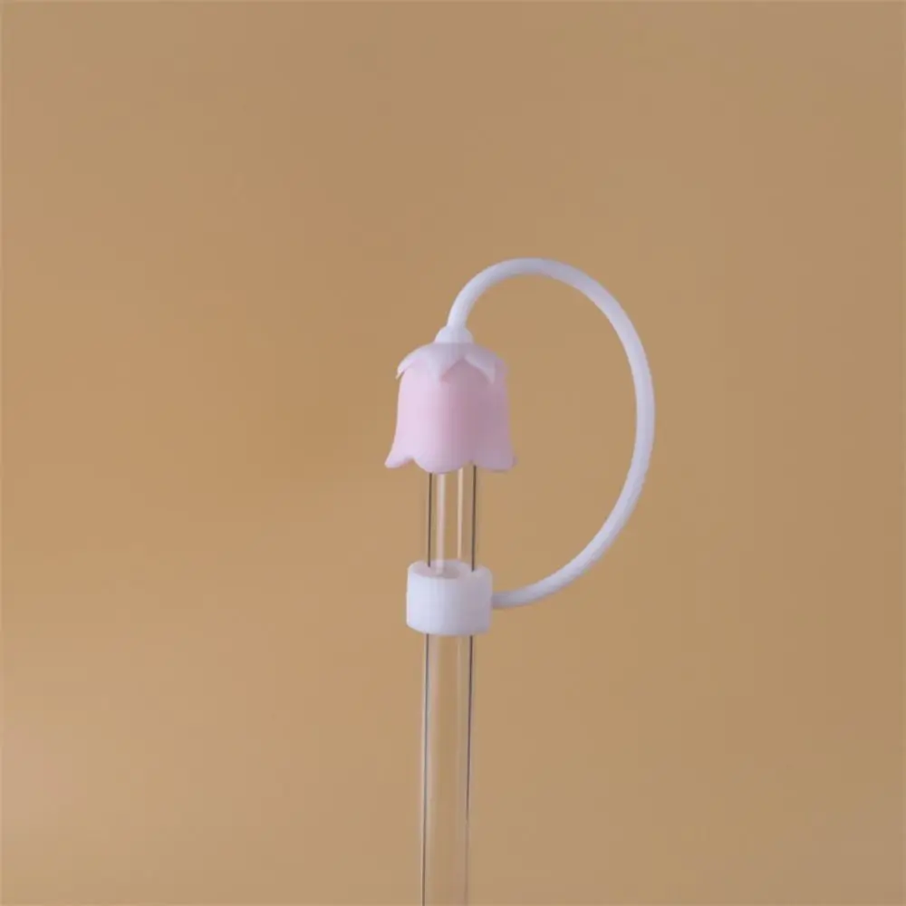 Silicone Straw Cover Cap Dust-Proof Bell Flower Straw Topper for Stanley Yeti Tumbler Cup Straws Accessories
